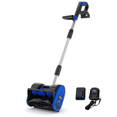 12" Snow Blower Cordless - Electric Snow Shovel, 16.5 FT Snow Throwing Distance, 20V 1 * 4.0Ah Battery & Quick Charger, Adjustable Handle, for Walkways Deck Driveways Stair Snow Removal