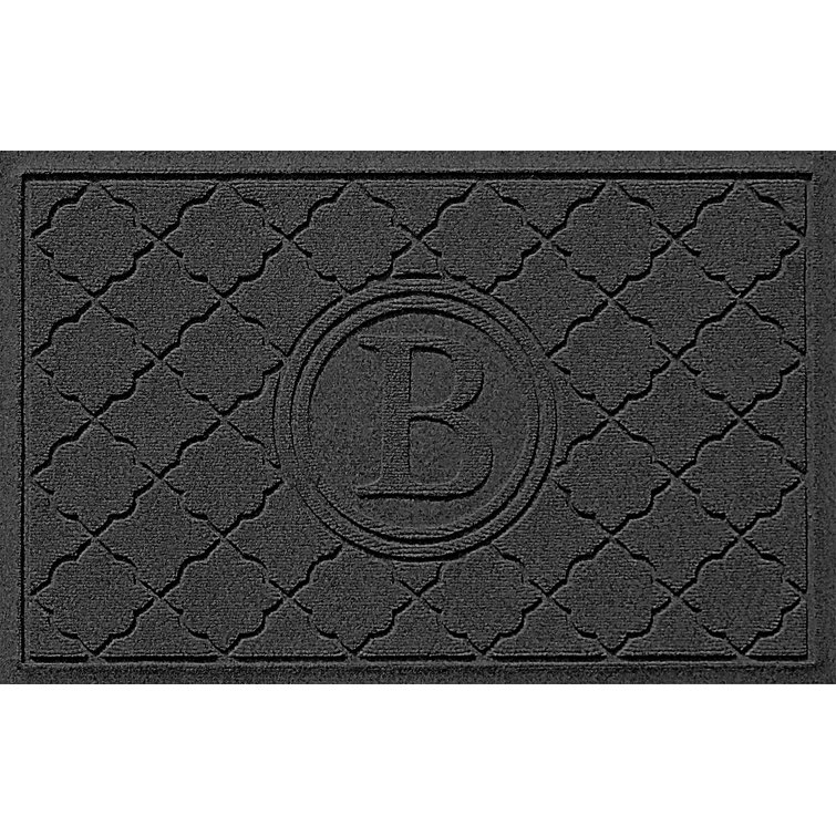 Waterhog Bombay Monogram 35 in. x 23 in. Indoor Outdoor Door Mat