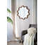 Miroir d'appoint 31 "x 30" en bois avec cadre unique, miroir mural pour le hall d'entrée de la chambre à coucher du salon