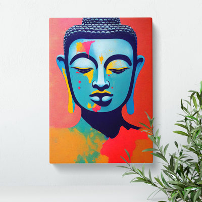 Paint Drip Buddha No.3 - Wrapped Canvas