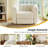 37" Wide Accent Chair, Boucle Upholstered Swivel Barrel Chair, White-193721942