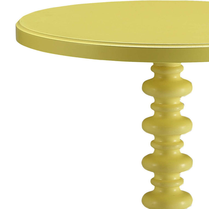Acton Yellow Finish Accent Table