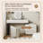 55.12"Modern minimalist solid wood beige dressing table-1904882535