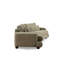 Canapé moderne 4 places, tissu vert, 130,0 x 41,3 x 35,4 pouces | Structure en bois de hêtre et en bois aggloméré, 100% polyester, mousse souple 28 fils, dossier et accoudoirs détachables, pieds ronds en noyer nettoyables à sec | Mobilier de salon c