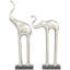 Grande sculpture éléphant en aluminium avec base en marbre noir The Alliviah