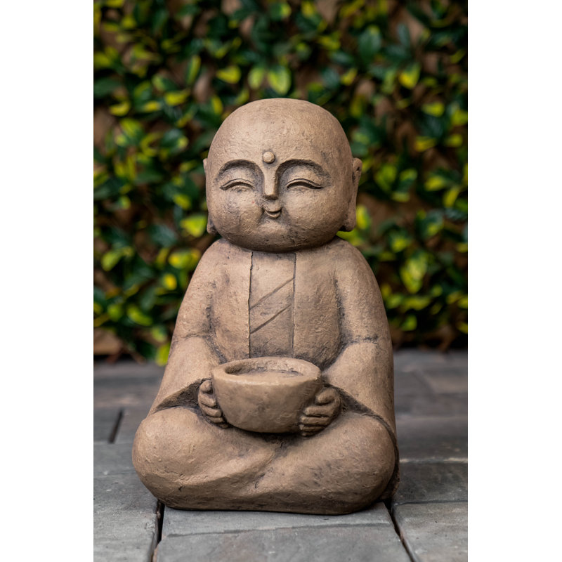 Jizo japonais avec bol assis Lucky lucky