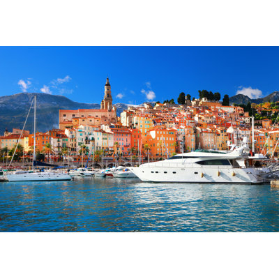 Menton, France by Freeartist - Wrapped Canvas Print