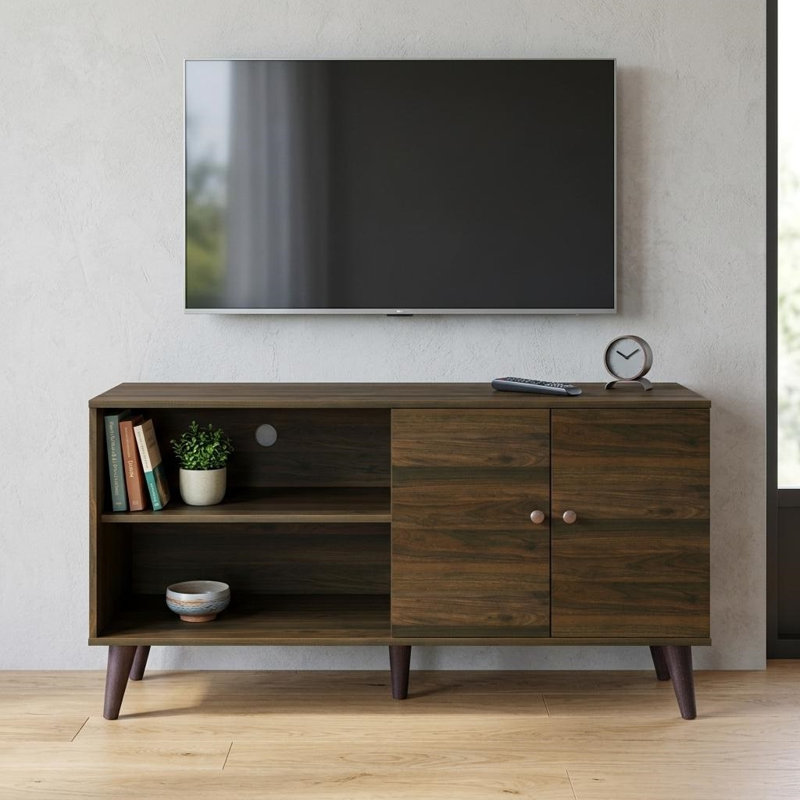 Amidon TV Stand For Tvs Up To 47.3", With 2 Storage Shelves& 1 Cabinet, Modern Entertainment Centre For TV In Living Room