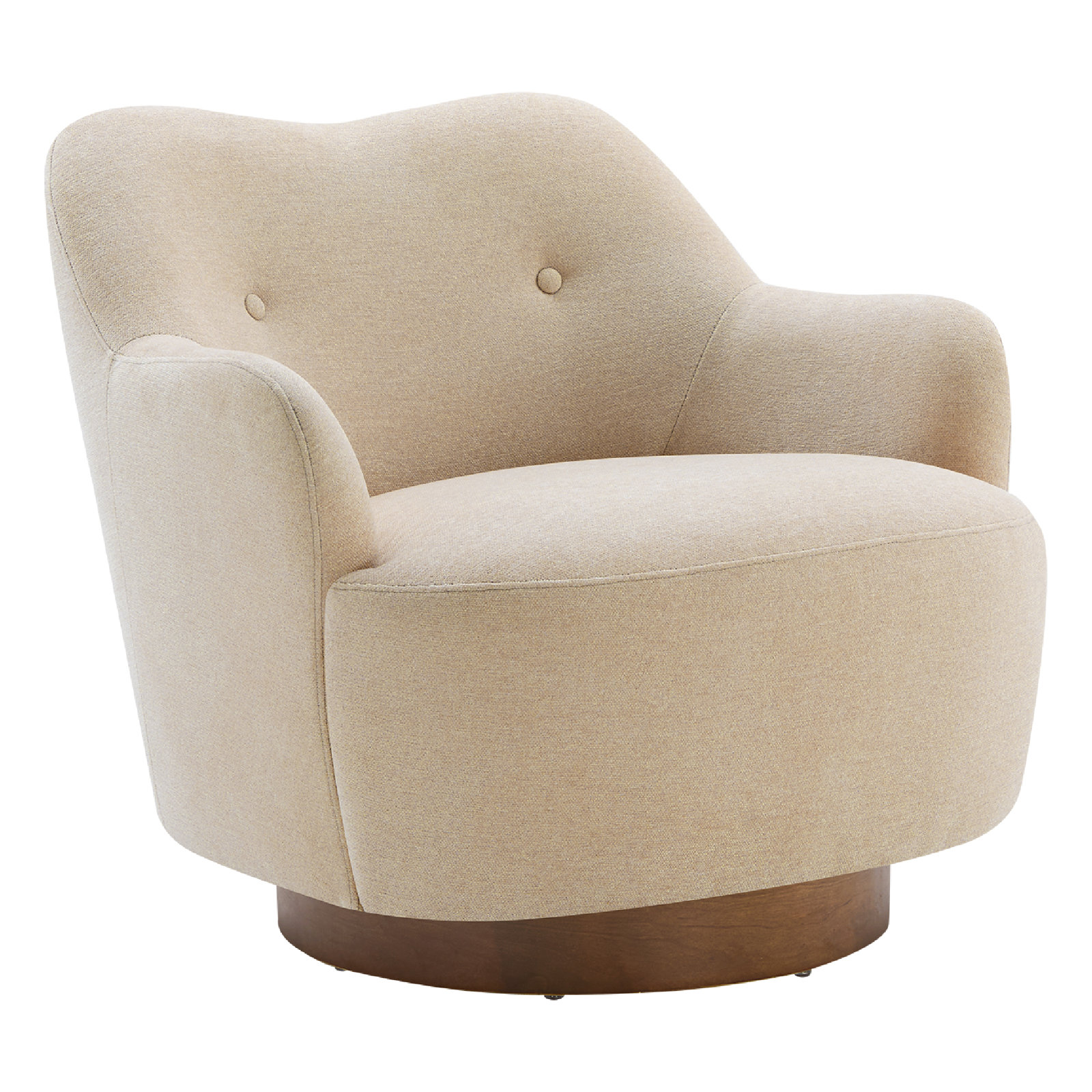 Upholstered Accent Chair, Sand Polyester