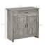 Buffet Farmhouse, armoire de rangement de porte de grange, armoire d'appoint 32 pouces, gris délavé | Idée de cadeau-601125522