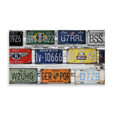 Blue Shapes Number Plates Tablecloth | Indoor Outdoor Decor