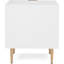 Table de bout Adore Decor Jolie Modern Living, 2 tiroirs avec détails en métal doré, blanc
