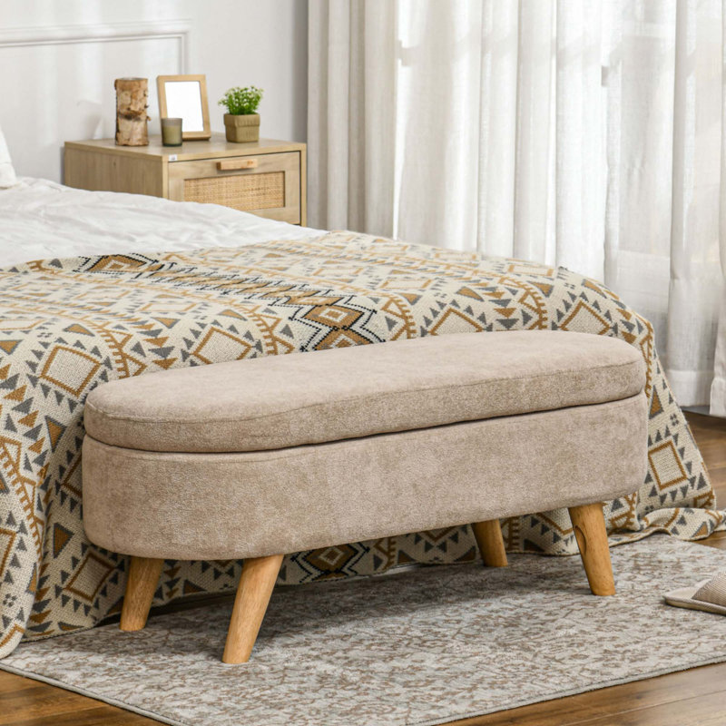 Banc de rangement avec repose-pieds