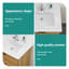 Comptoir de meuble-lavabo simple blanc rectangulaire 30,2 "x 18,5" avec 1 trou de robinet et trop-plein (lavabo seulement)