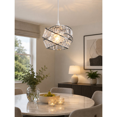 16cm H Plastic Novelty Pendant Shade ( Screw On ) in Clear