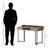 Asleesh Brown Top and Black Metal Leg Computer Desk with Hutch, 32.62" H X 47.75" W X 21.73" D