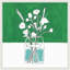 «Minimalist Floral Vase with Green» par Teju Reval, reproduction d'art sur toile encadrée