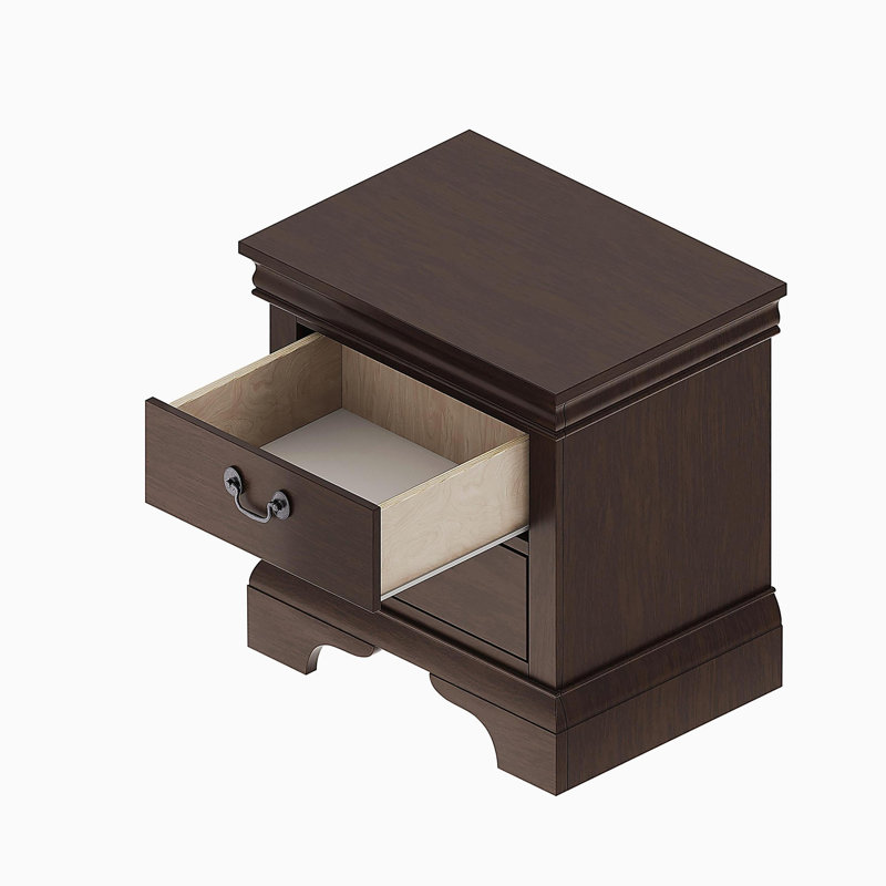 Table de chevet classique en bois cerise, Cerisier