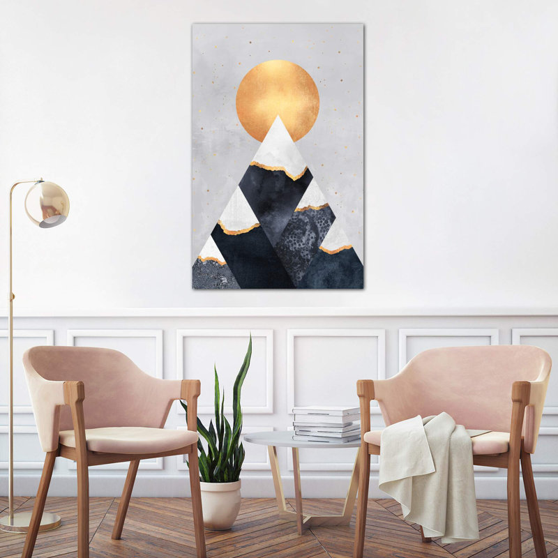 Winter Mountains - Print on Canvas, Black Framed, 101.6 cm H x 66.04 cm W