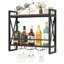 Wall Mounted Wine Bottle Rack Brown