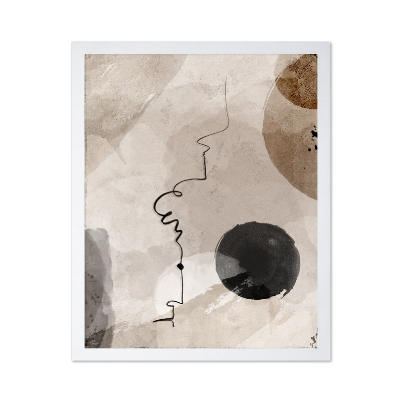 Coups d'aquarelle n ° 1, Poster, 18"H x 24"W, White Framed