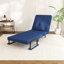 Fauteuil convertible 3-en-1 pliant pour canapé-lit - Dossier réglable à 5 positions avec coussin, canapé-lit peu encombrant pour le salon, la chambre à coucher et le bureau (bleu)