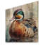 Magnifique impression d'un canard mâle sur bois naturel-782813368