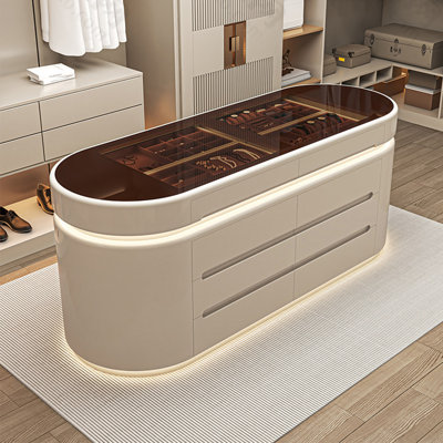 Armoire à bijoux 62,99 po Luxury-Lite beige
