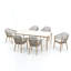 Turin 70.9'' Rectangular 6 - Person Outdoor Dining Set with Cushions