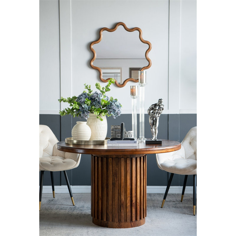 Table de salle à manger à piédestal en bois D47X30