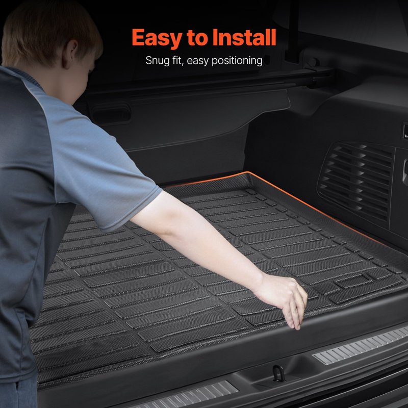 Cargo Mat Compatible With Chevrolet Suburban And GMC Yukon XL 2015-2020, Precise Fit Trunk Mat For Suvs, TPE Trunk Protector Replacement, Black (1PCS)