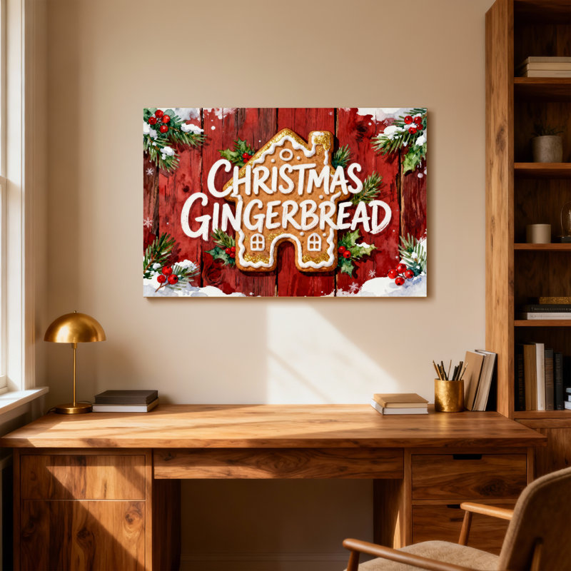 Motif de Noël maison en pain d'épice, H 12 po x l 18 po