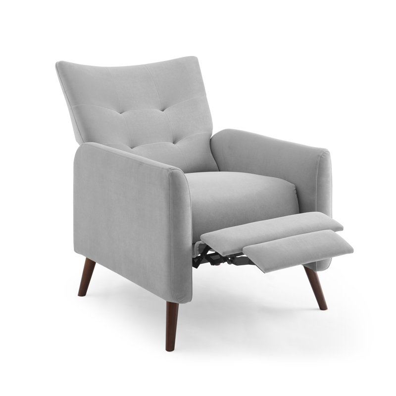Fauteuil inclinable Ruso, Velours gris