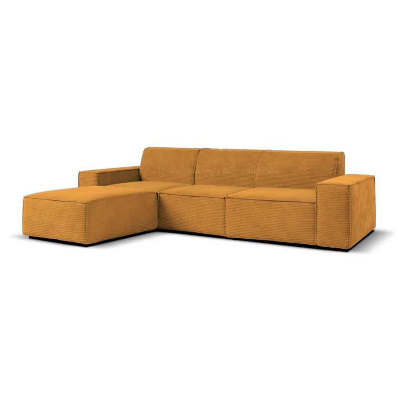 Doegolia 4 Seater Corner Sofa , Left Hand Facing, Honey
