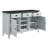 Lanton 56"L Rectangular 3-Drawer Server with Marble Top in Antique White