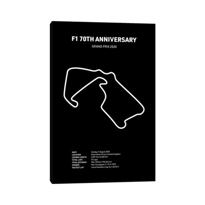 Formula 1 70th Anniversary (Black) by Avesix - Wrapped Canvas Print