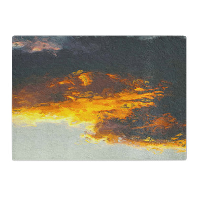 Tempered Glass Cloudy Feelings Chopping Board