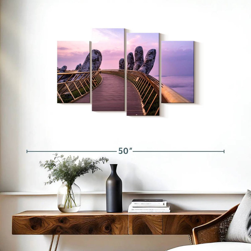 Lilie Iconic Vietnam Golden Bridge, H 22 po x l 36 po