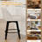 Novogratz 360° Swivel Bar & Counter Stools - Solid Wood Frame(Set Of 2)-1020480641