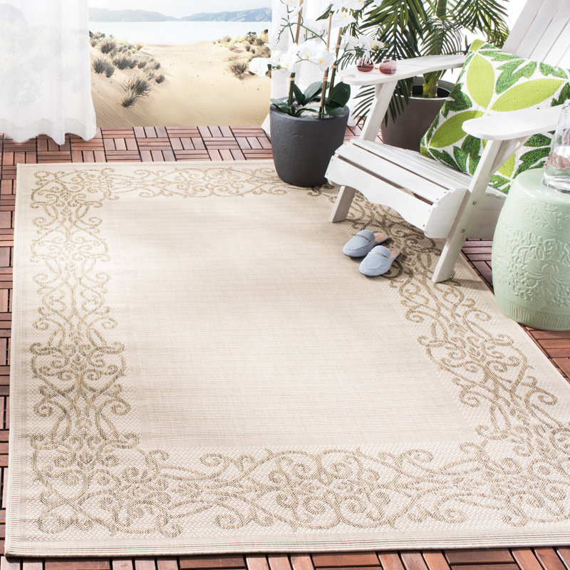 Herefordshire Performance Oriental Indoor/Outdoor Area Rug, Rectangle 4' x 5'7"