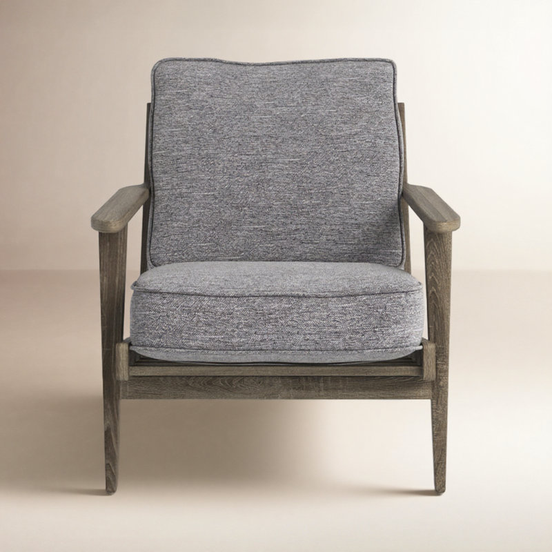 Roxy Upholstered Armchair, Frost Gray 100% Polyester