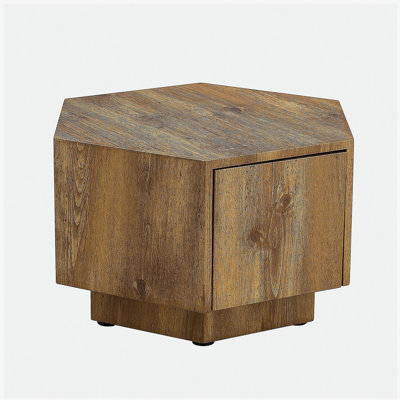 Simple et pratique! Table basse hexagonale en panneau de fibres à densité moyenne avec tiroirs. Fabriquée à partir de matériaux de haute qualité, elle adopte un design hexagonal unique, simple et élégant, sans perte de personnalité.