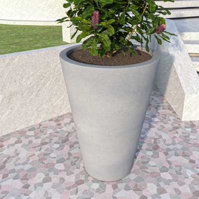 Pot à fleurs Steveda Modern High Tapered Round Fiberstone