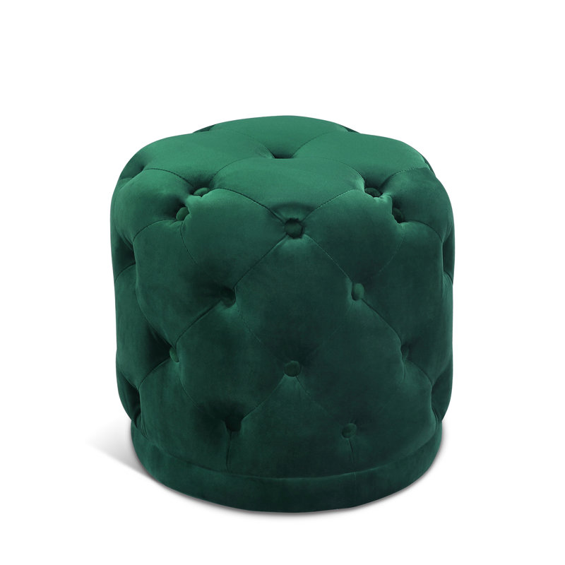 Repose-pieds de 18 po Olivios, Velours vert