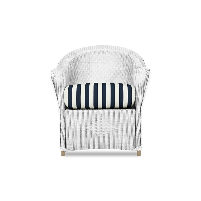 Reflections Outdoor Dining Armchair, White, Demo Oatmeal
