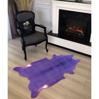 Tapis mauve en similicuir Novelty Helmine