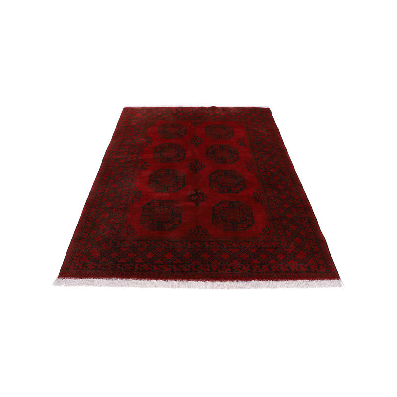 Afghan Akhche Oriental Wool Hand Knotted Area Rug, Rectangle 160 x 230cm
