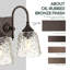 3-Light Dimmable Vanity Light With Geometric Patterned Glass-125104600
