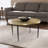 Round Cocktail Table With Embossed Top