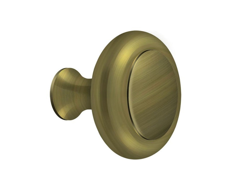 Mushroom Knob, Antique Brass